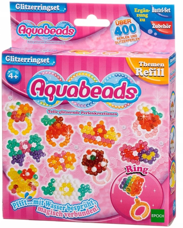 Aquabeads Kolorowe Błyszczące Pierścionki Koraliki EAN (GTIN) 5054131799284