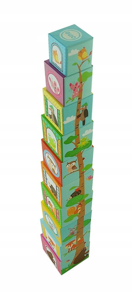 

Lelin Układanka Kostki Piramidka Leśne zwierzaki