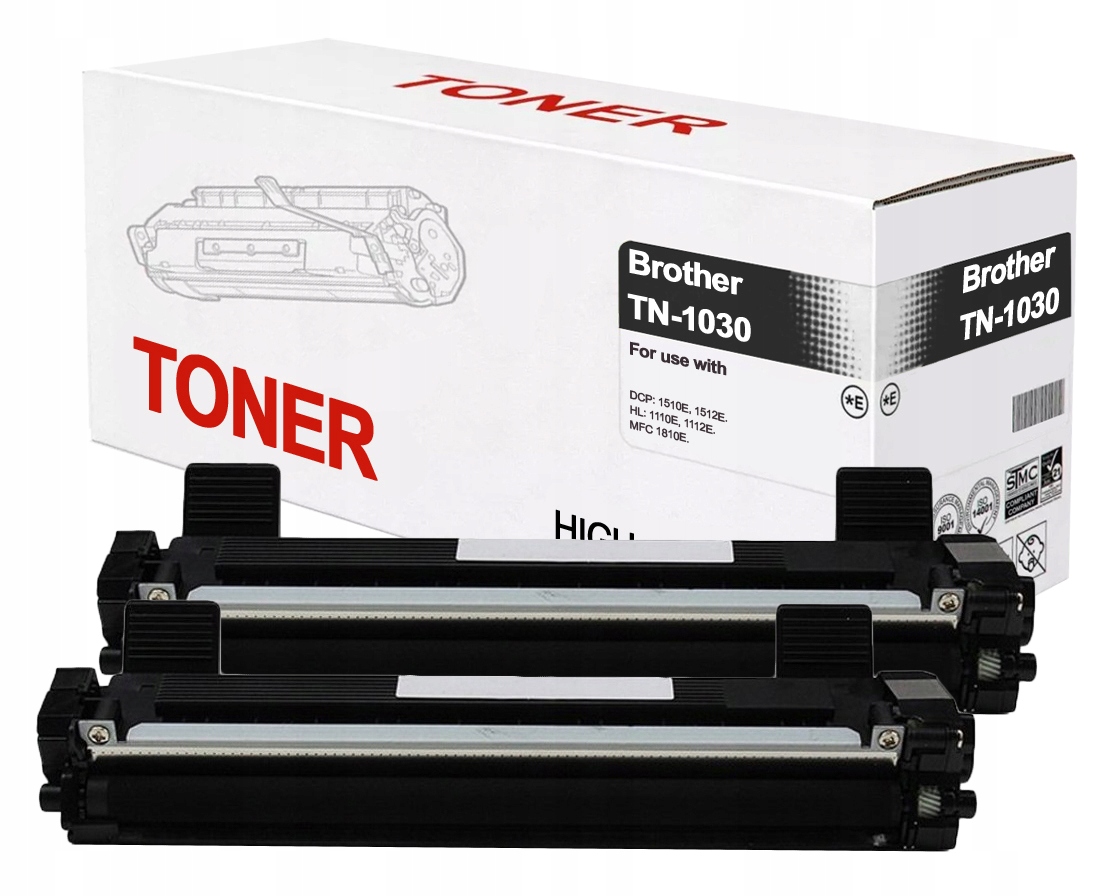 

2X Toner Do Brother TN1030 DCP-1512E DCP1510E HL11