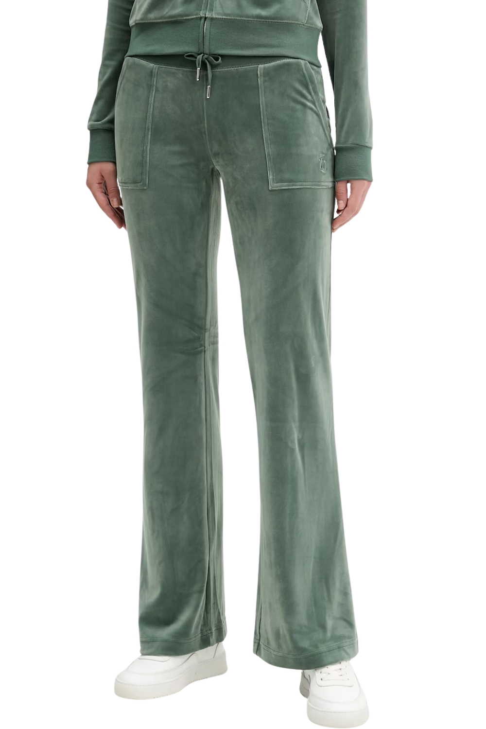 Juicy Couture Zelené dámské teplákové kalhoty Layla Low Rise Pocket S