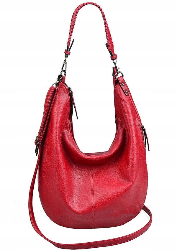 ANDREA MASSI TOREBKA damska pojemna worek A4 pasek Materiał dominujący skóra ekologiczna