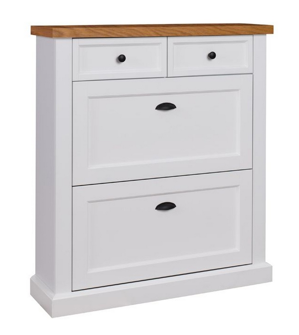 

Szafka na buty przedpokój biała frezowana Galia