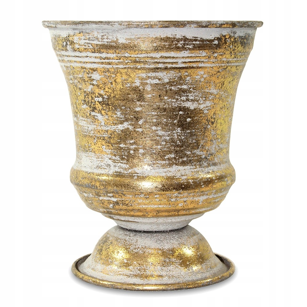 DONICZKA OSŁONKA METALOWA ZŁOTA 16x13cm STYLOWA 15