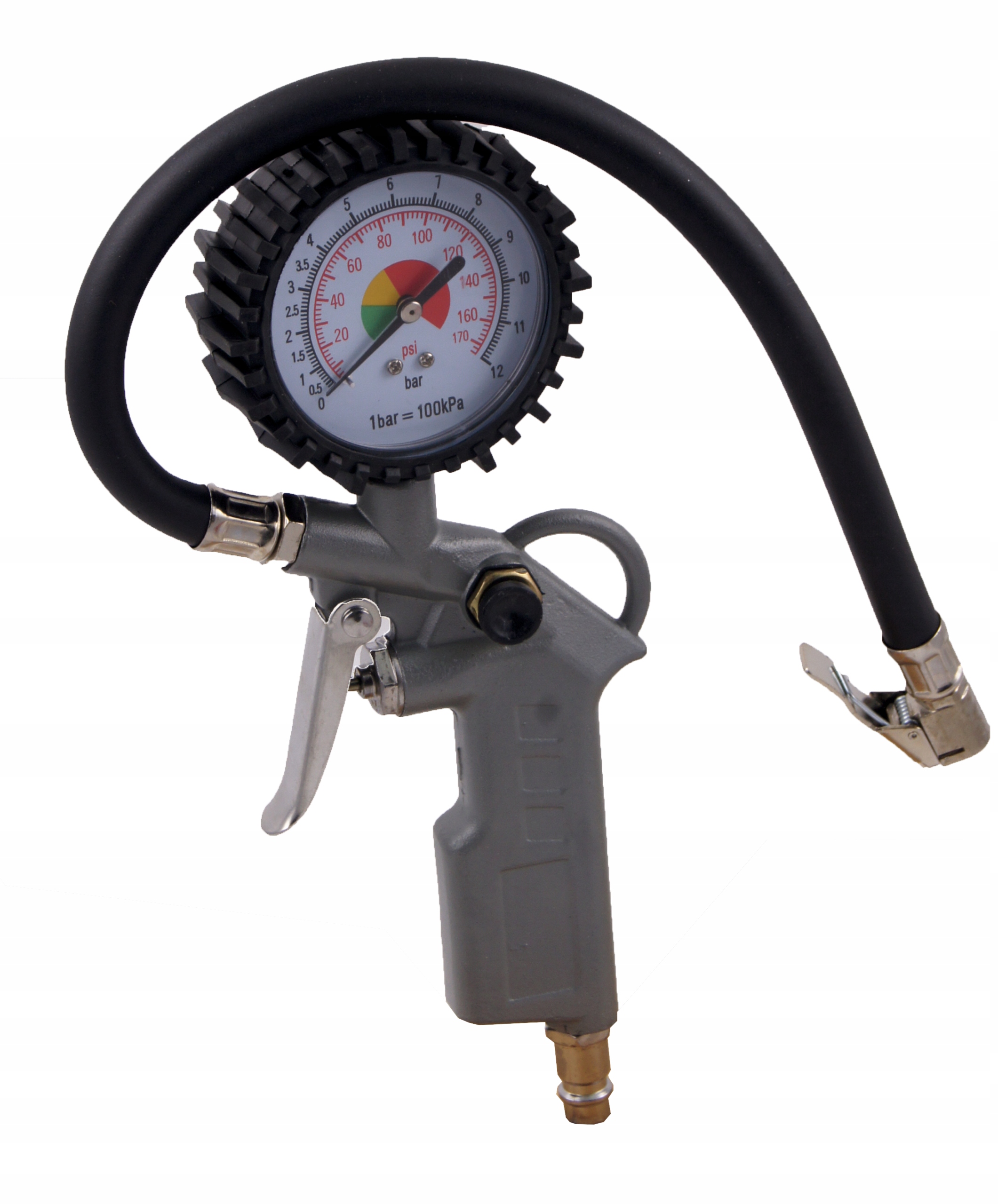 PISTOLET DO POMPOWANIA KÓŁ Z MANOMETREM 0-12 BAR