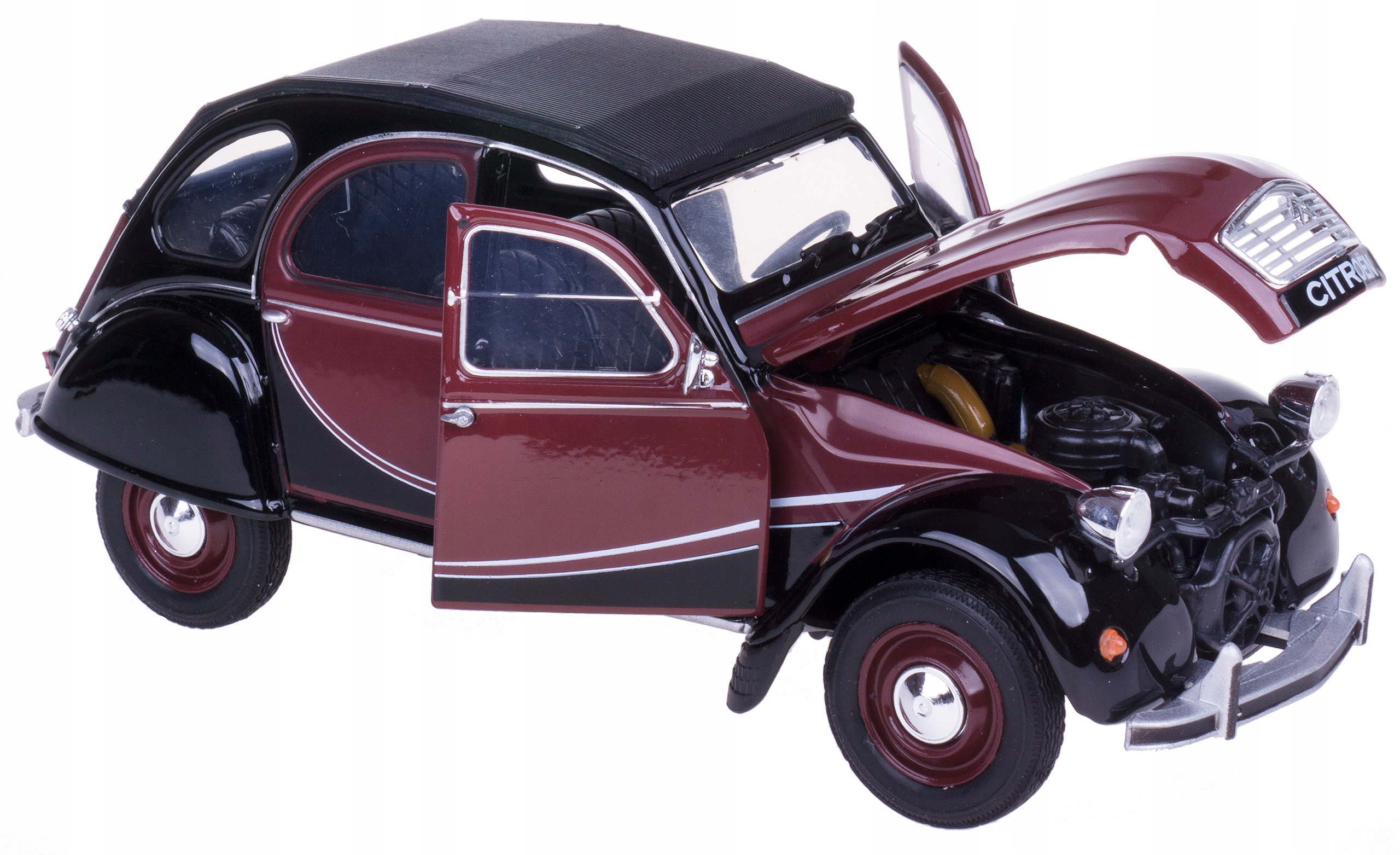Citroen 2CV 6 Charleston Model Kov Welly 1:24 Bordo