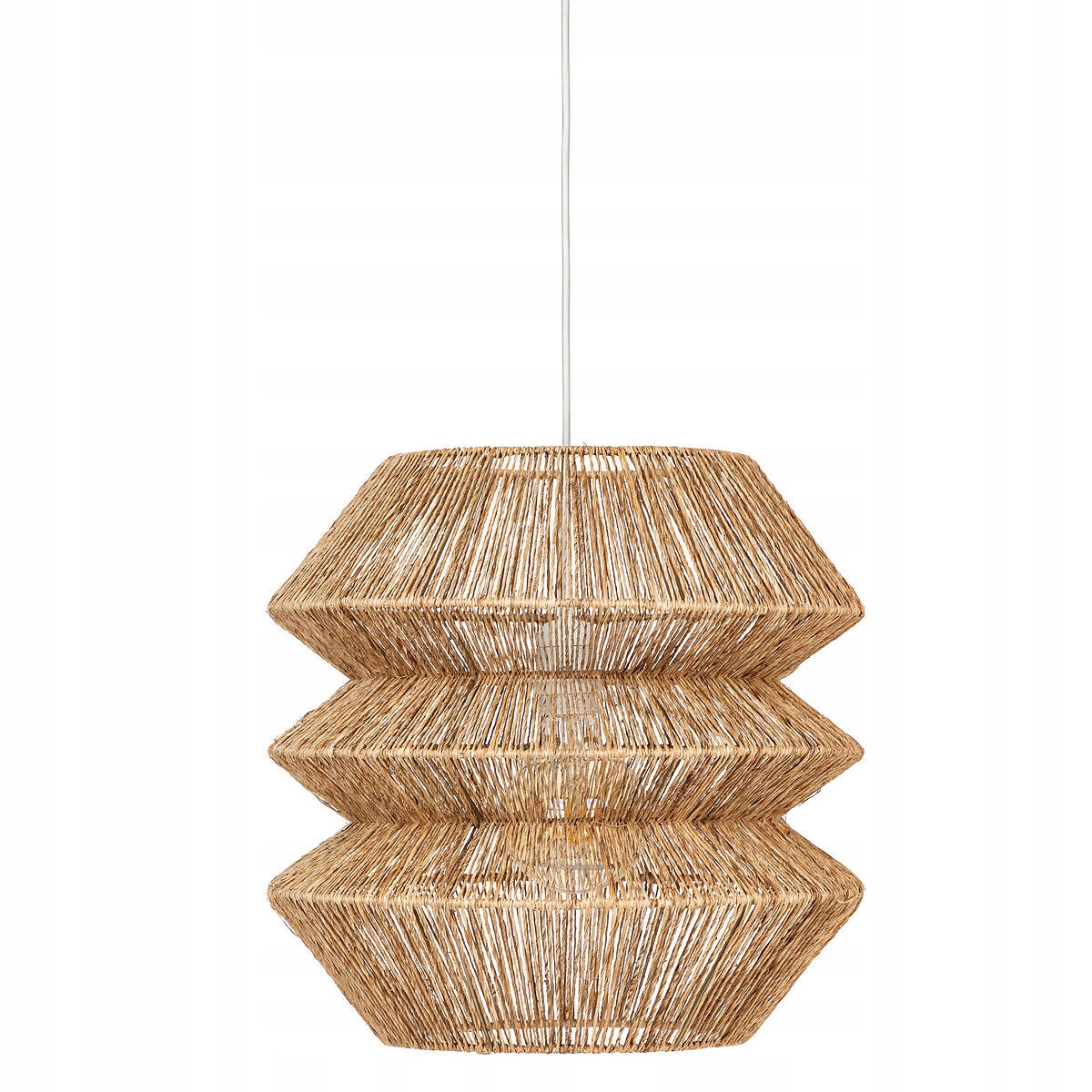 Závesná Stropná Lampa Boho Jutová Ekologická Hnedá Pletená Ø38 cm