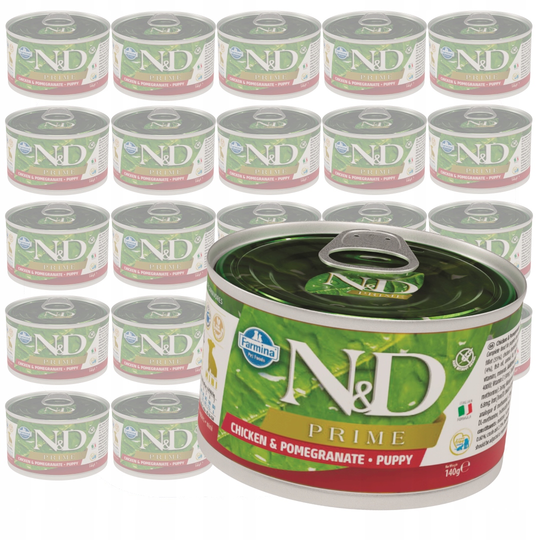 Levně Farmina N&d Dog Prime Puppy 24x140g Krmivo pro štěňata Kuře a granátové jablko
