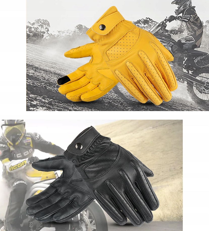 SKÓRA SKÓRZANE RĘKAWICE MOTOCYKLOWE OZERO DOTYK Producent inny