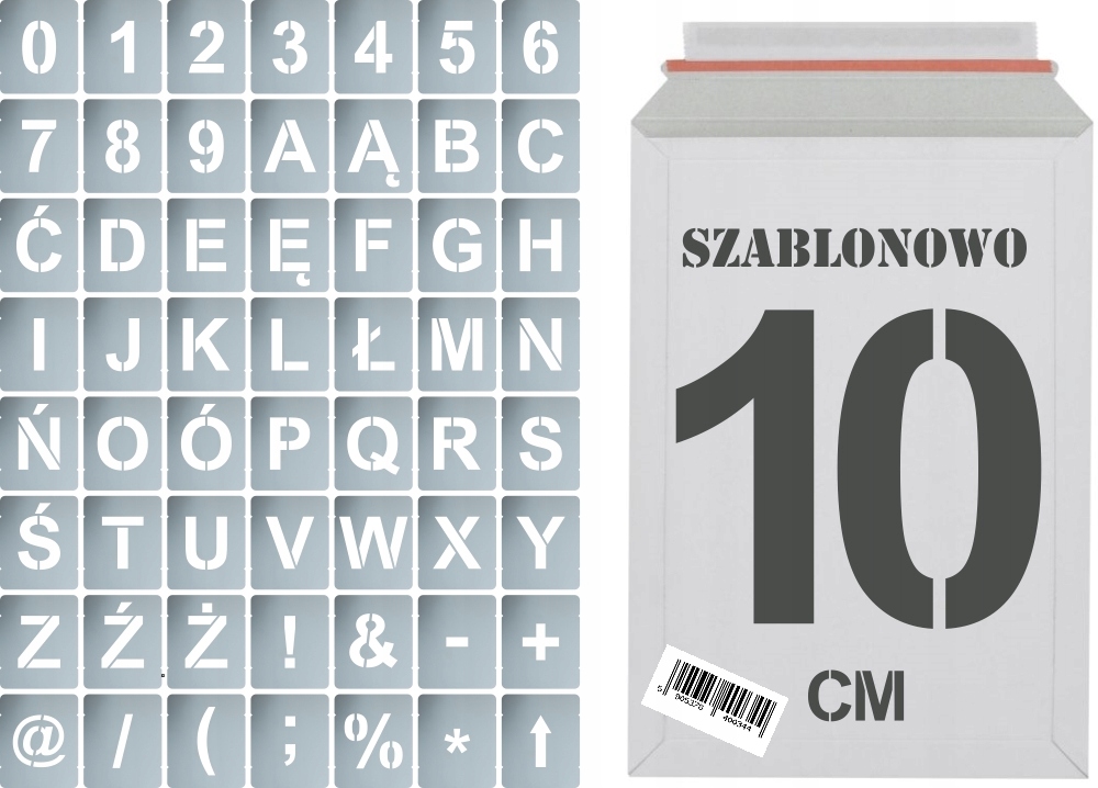 

Szablony malarskie wielorazowe Litery i Cyfry 10cm