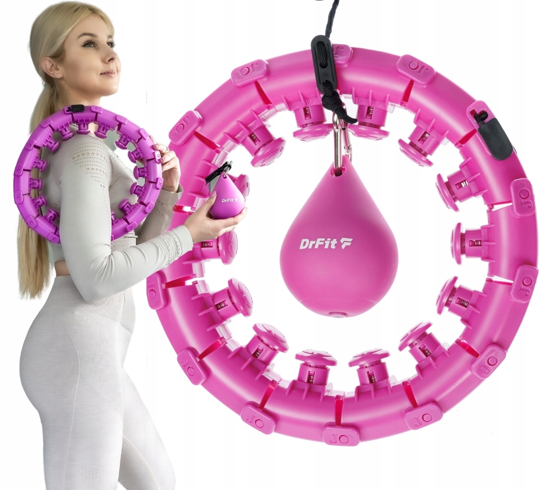 HULA HOP z Obciążeniem Odchudzające Obwód do 120 cm Modeluje Sylwetkę DrFit