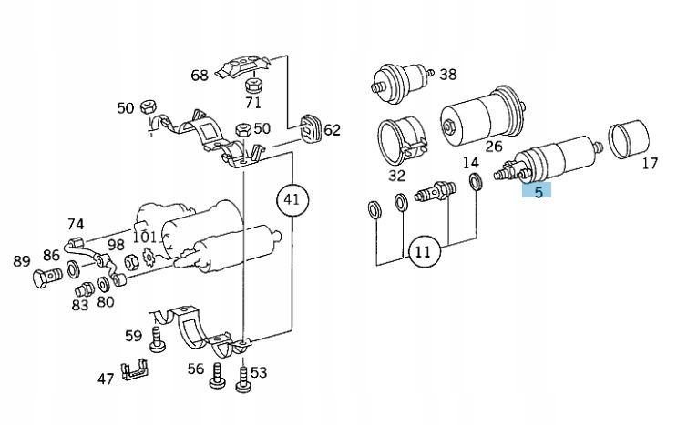Pompa paliwa A0020919701