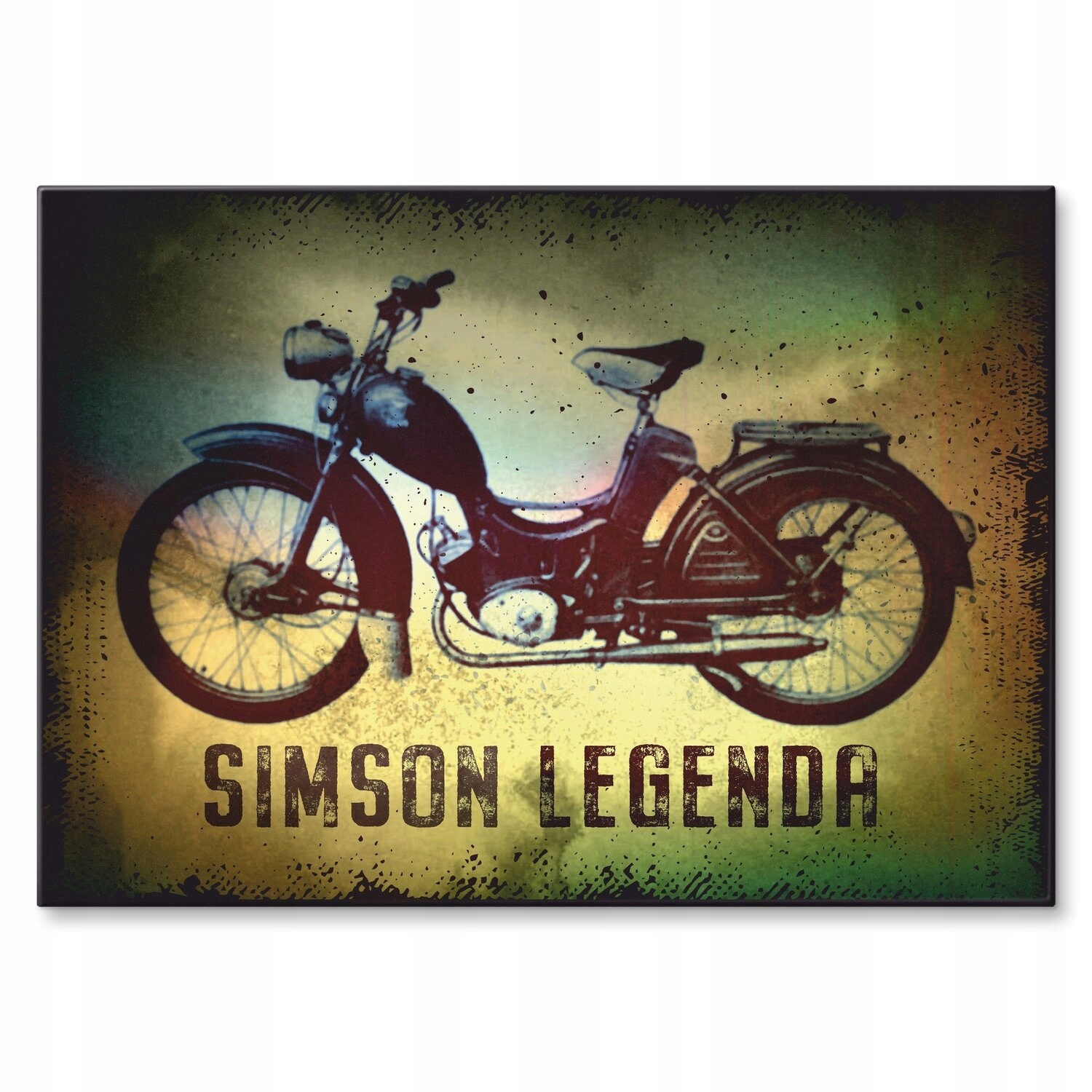 Kovový plakát Simson Motocykl Legenda Dárek 42 x 59 cm
