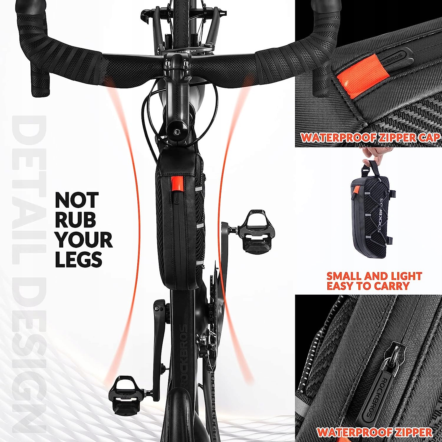 ROCKBROS torba na ramę 1L do rowerów szosowych Materiał dominujący nylon