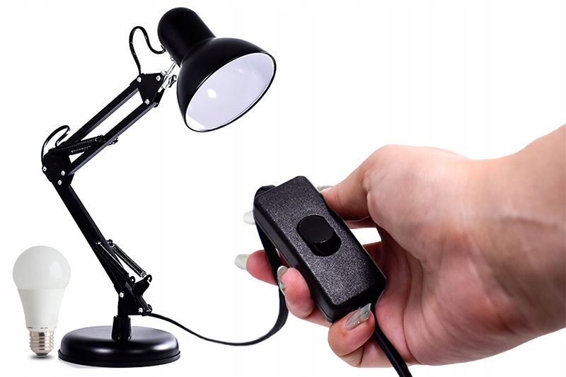 LAMPKA LED NA BIURKO KREŚLARSKA RETRO VINTAGE LOFT Zasilanie sieciowe