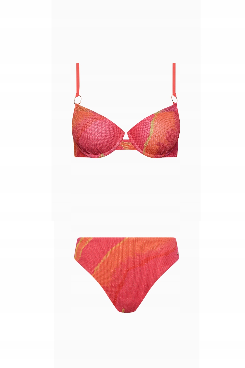 Dvoudílný plavkový kostým Lisca 040888 Atlantida oranžový 40E