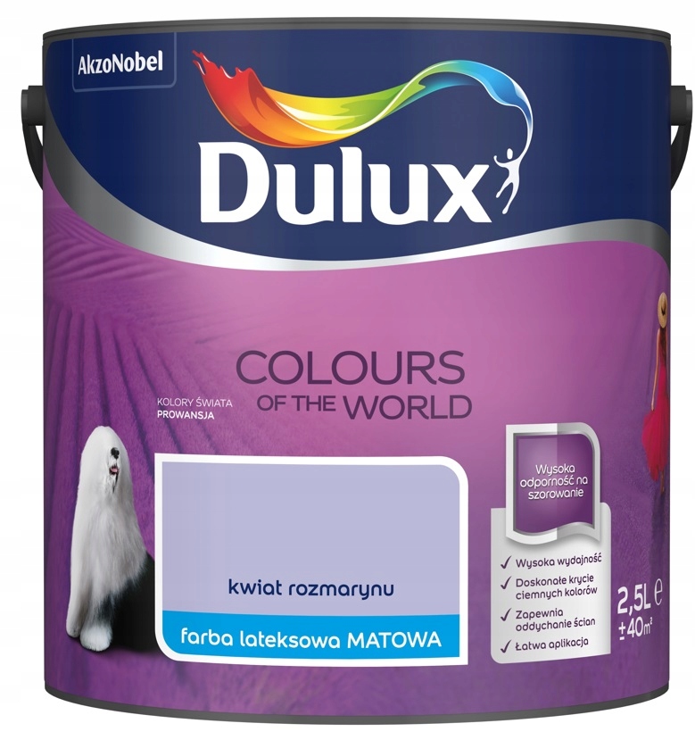 FARBA DULUX KOLORY ŚWIATA- kwiat rozmarynu, 2.5l