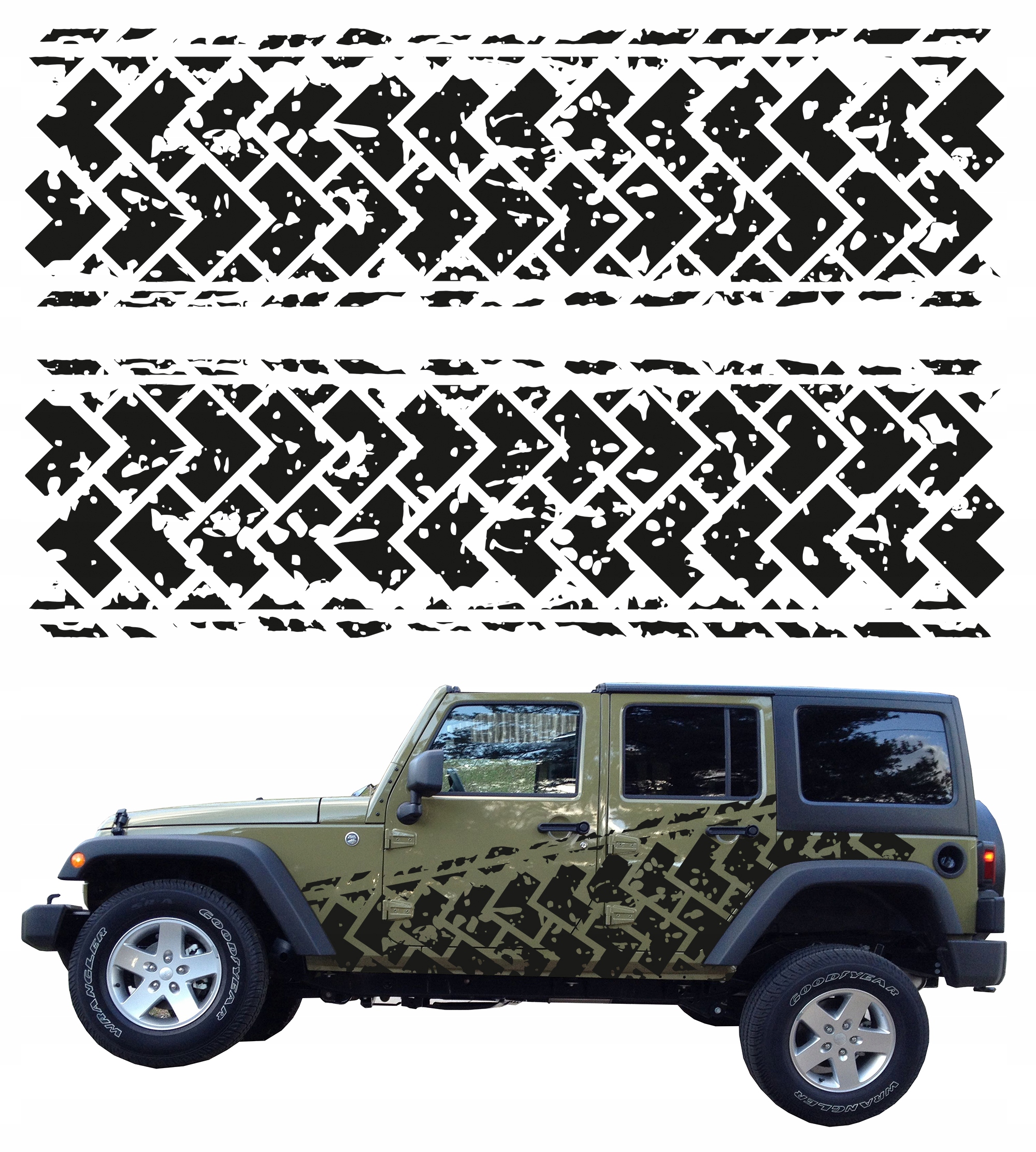 NAKLEJKA NA SAMOCHOD BIEZNIK OFFROAD 74x259