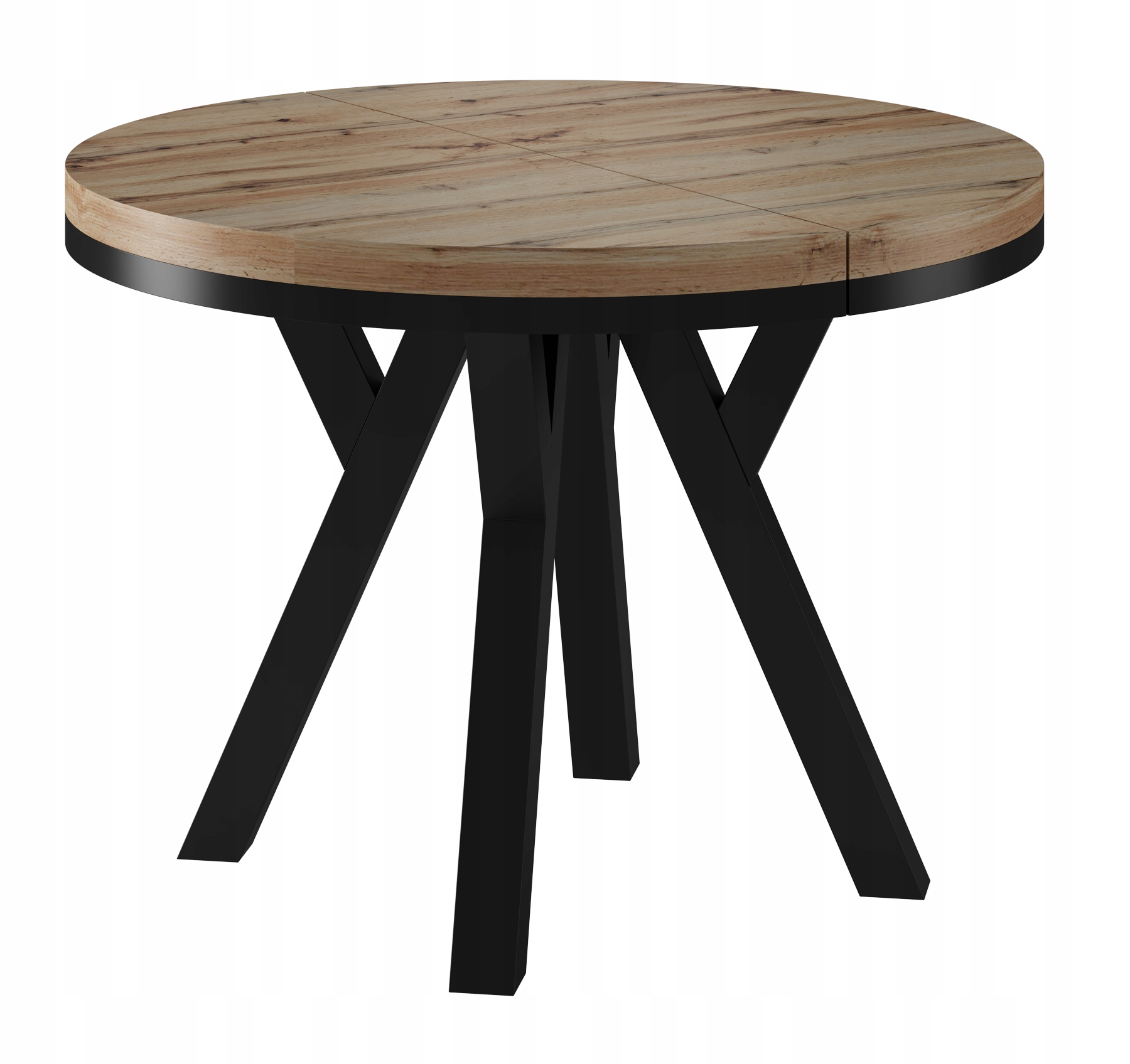 STÓŁ OKRĄGŁY ROZKŁADANY LOFT NOGA Y 80 X 75 CRAFY ZŁOTY Stan opakowania oryginalne