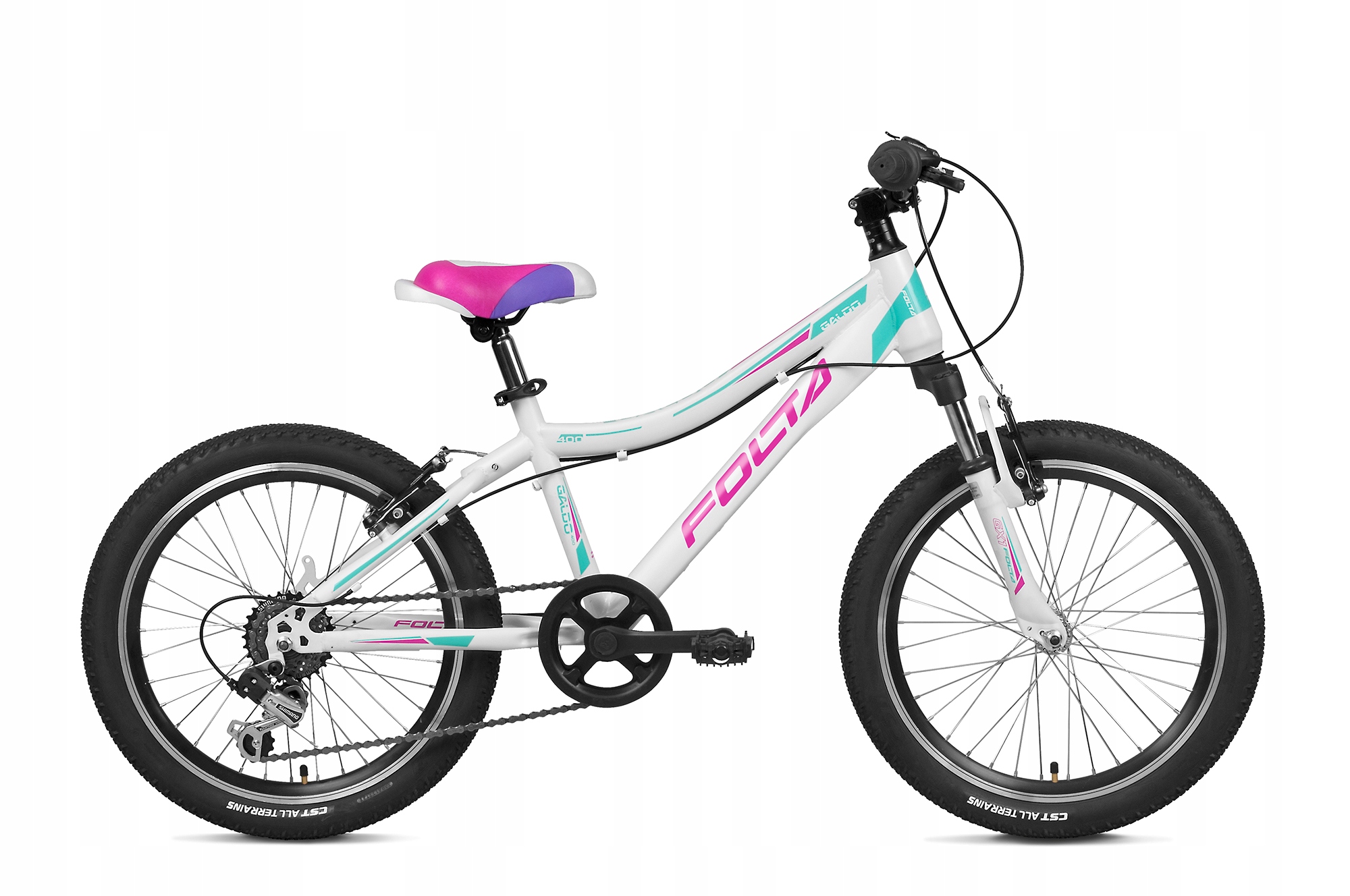 Rowerek dziecięcy 20 cali dla dziewczynki góral mtb z przerzutką Shimano