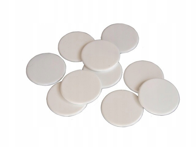 Żetony 22x1,7 mm białe 10 szt. liczniki