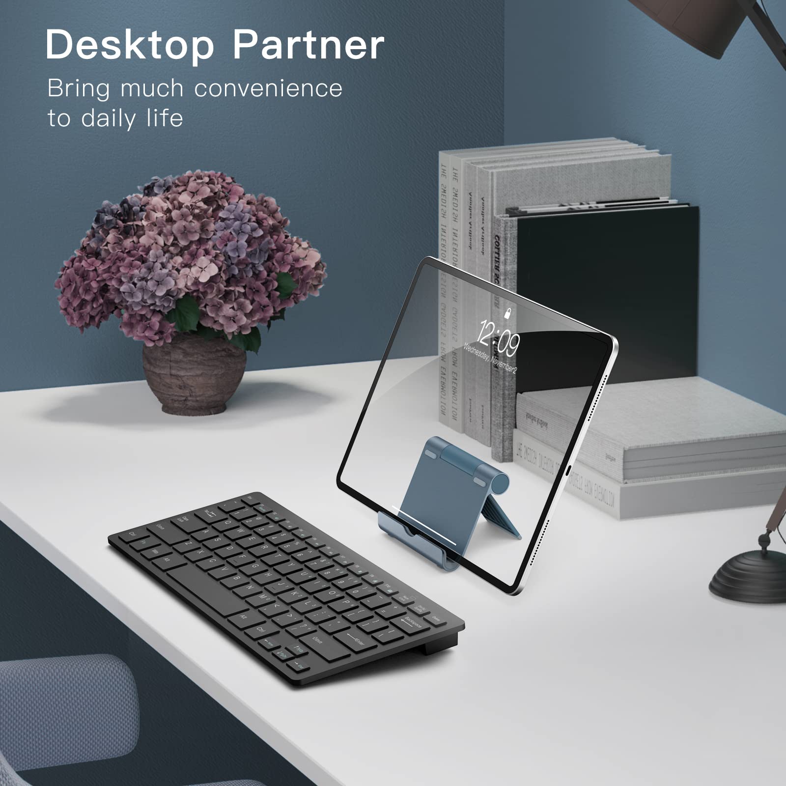 JETech Regulowany Stojak Na Tablet iPad Galaxy Tab Telefony Szary — miniatura 5