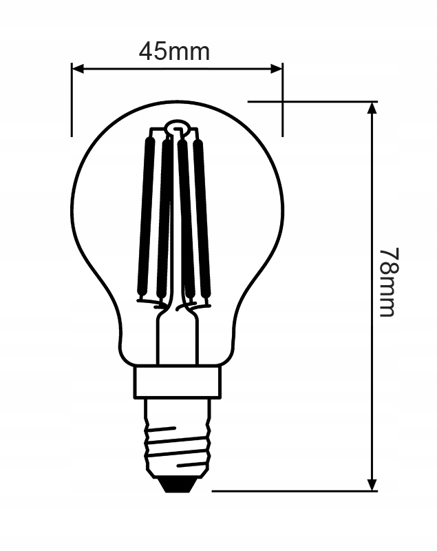 Żarówka LED E14 KULKA 4W 40W 2700K FILAMENT OSRAM Rodzaj LED