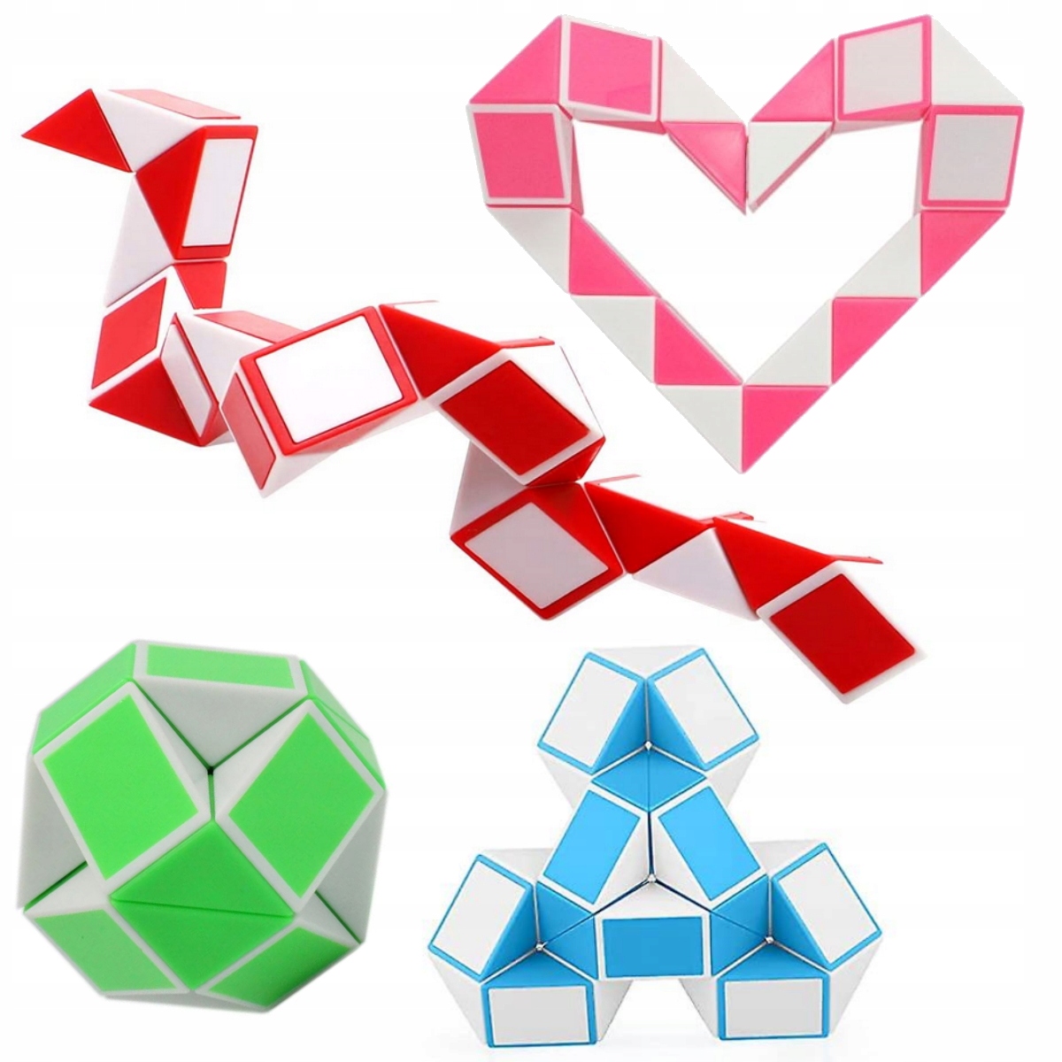 UKŁADANKA LOGICZNA MAGICZNY WĄŻ MAGIC SNAKE 24 EL ŁAMIGŁÓWKA Rozmiar inny