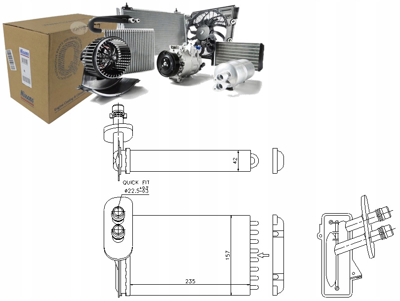 NIS73921 Ohřívač (235X157X42) Audi A3, Tt Asistent řidiče #33