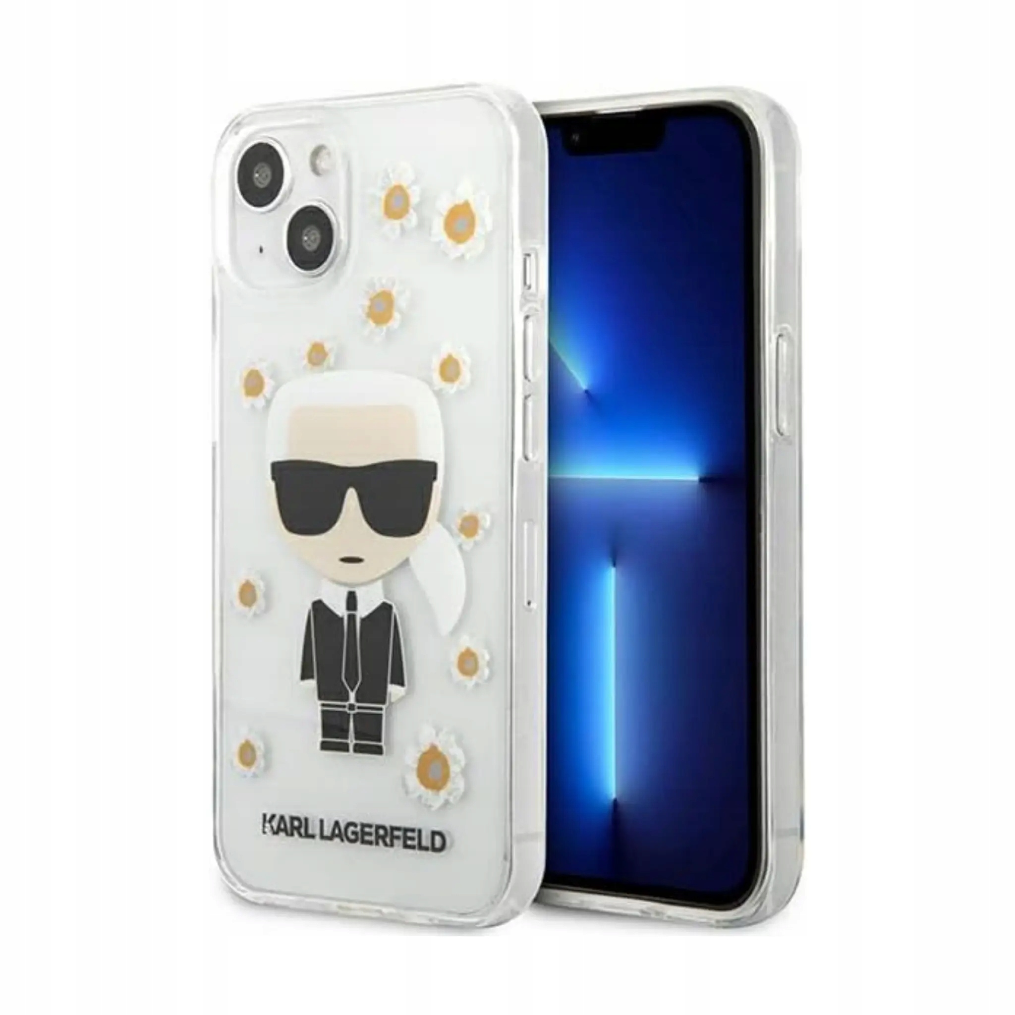 Karl Lagerfeld Etui Iconic Karl Flower Przezroczyste iPhone 13 Mini