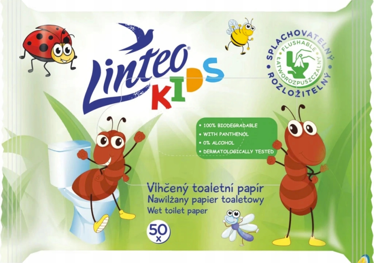 Linteo Kids vlhčený toaletní papír pro děti 50 ks