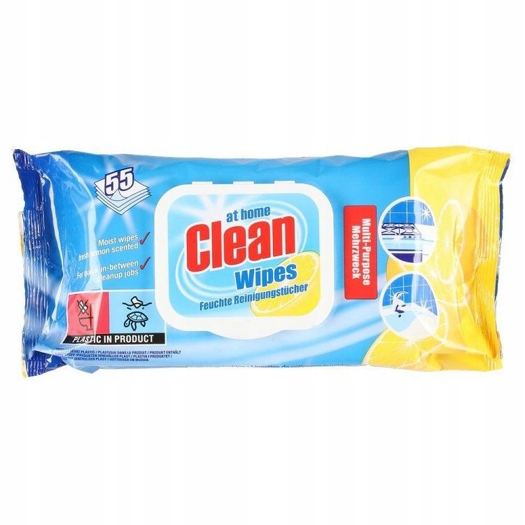 

At Home mokre chusteczki czyszczące Lemon 55 szt