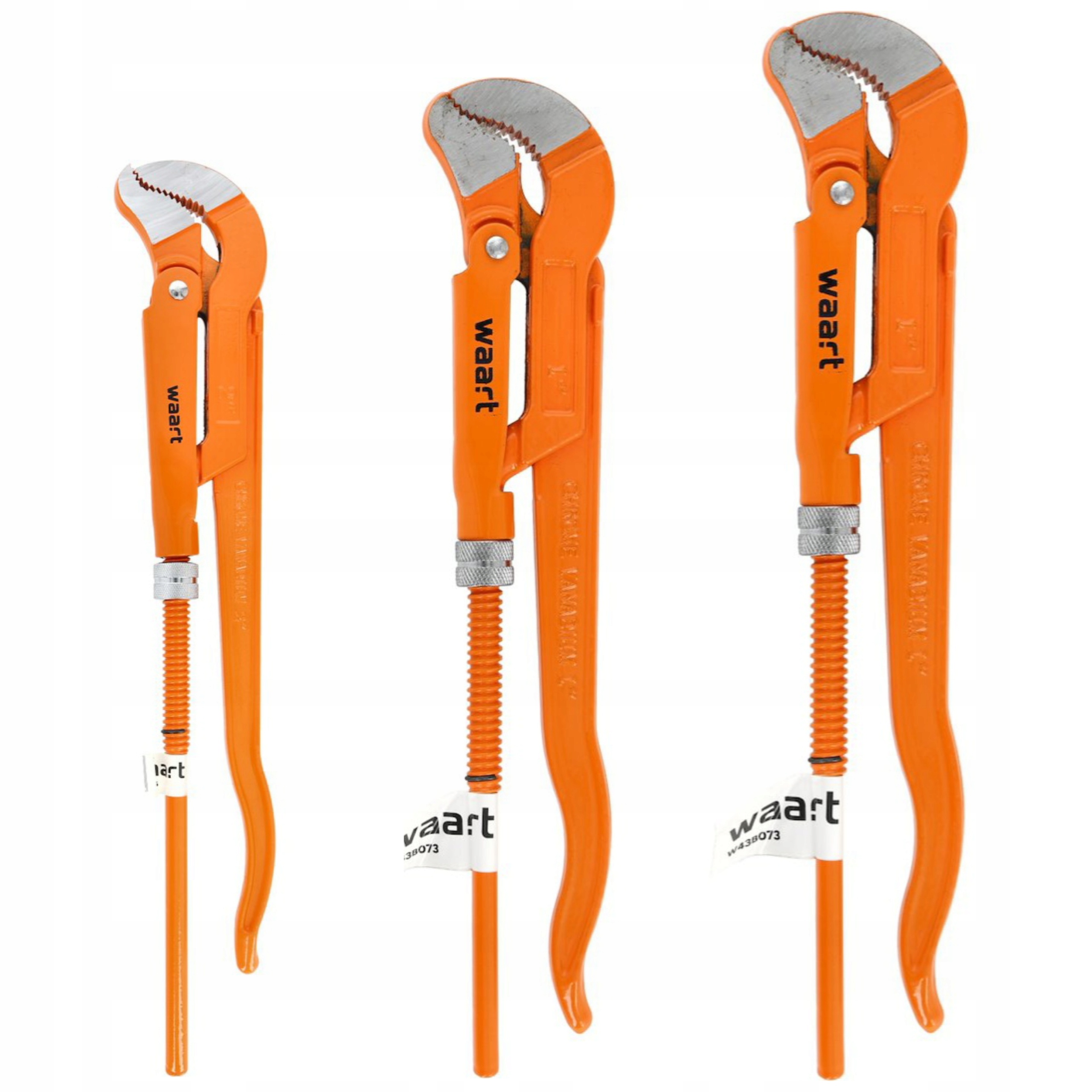 Zestaw 3X Kluczy Do Rur Typ "s" 1" 330mm, 1,5" 445mm 2" 535mm Cr-v 50HRC