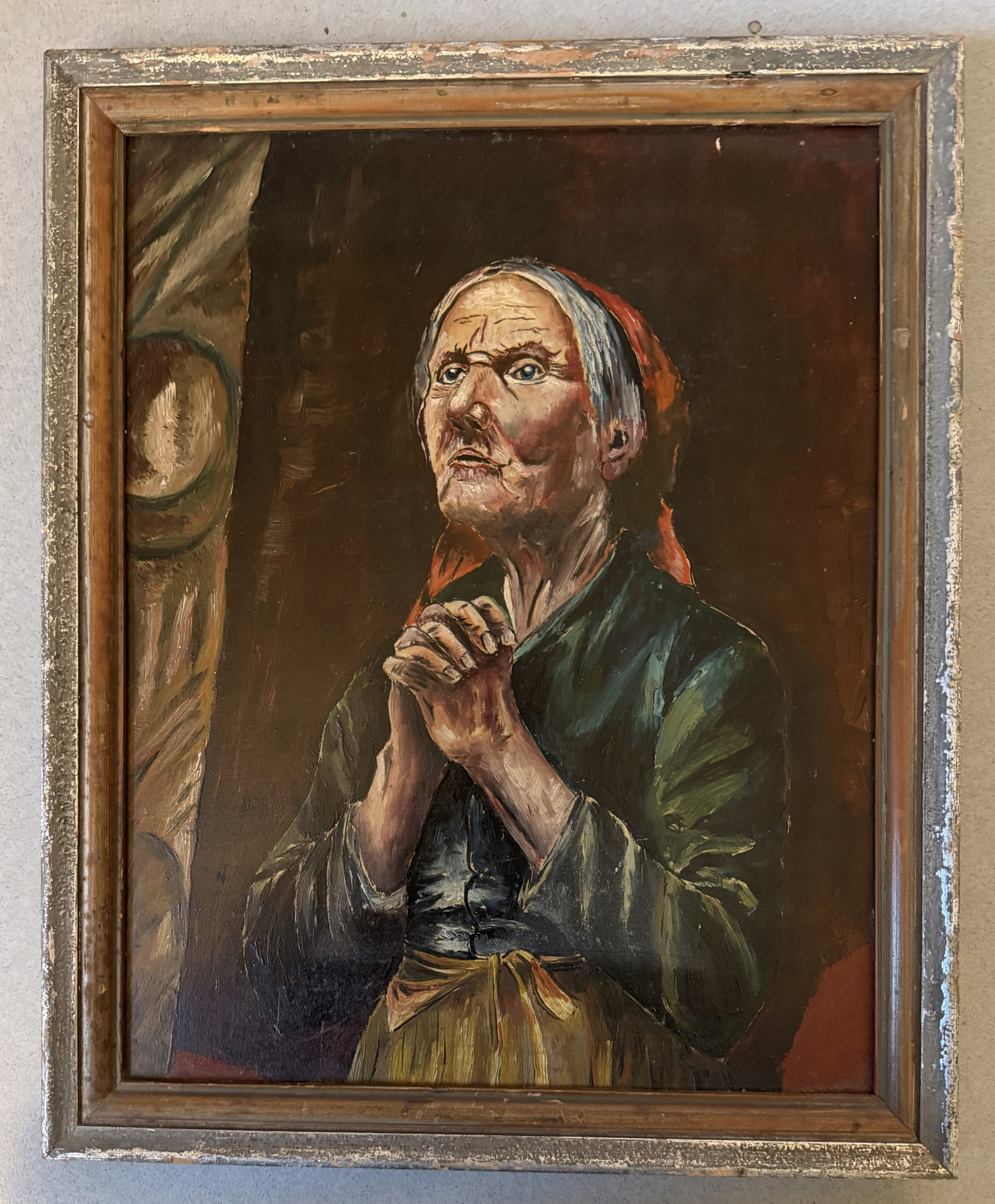 Olej na płycie – „Modląca się kobieta” – ok. 1930