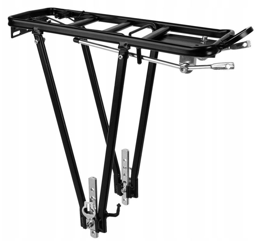 Mocny Bagażnik rowerowy aluminiowy Uniwersalny XXL * Solidny Rama Kolor dominujący czarny