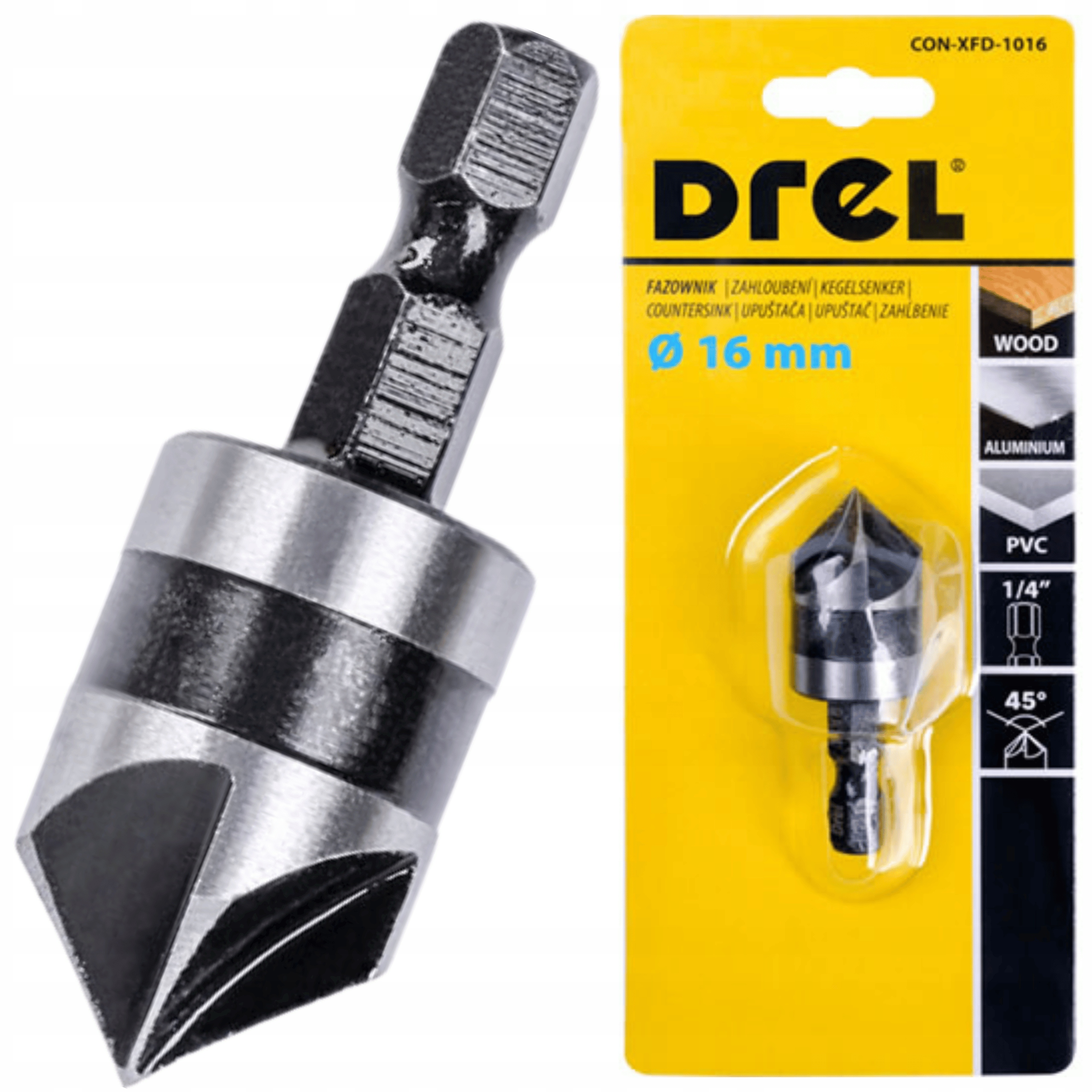 WIERTŁO POGŁĘBIACZ FAZOWNIK DO DREWNA METALU 16 MM