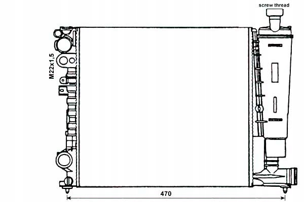 NRF CHŁODNICA FIAT SCUDO 1,6-2,0 96-