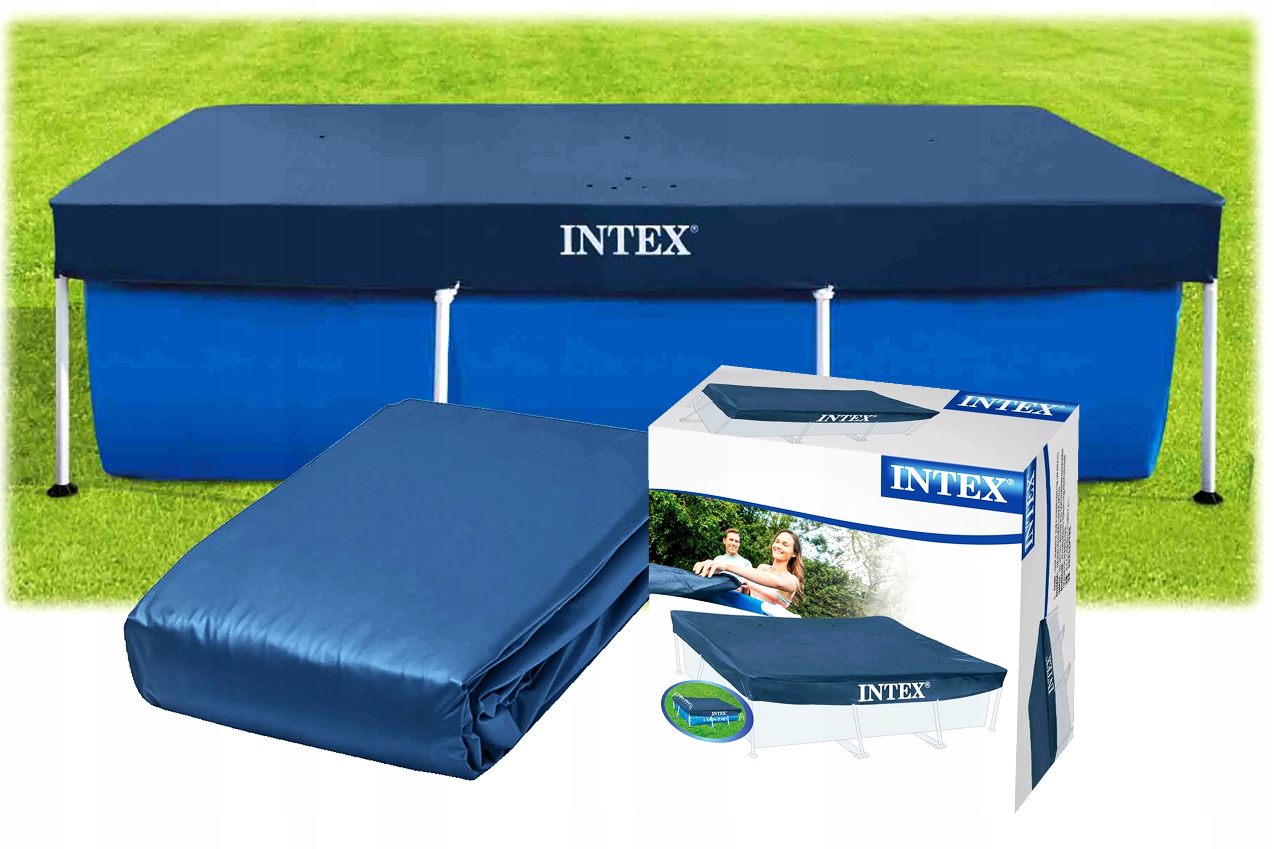 Solidna trwała Pokrywa Plandeka Osłona na basen 300x200cm Intex 28038