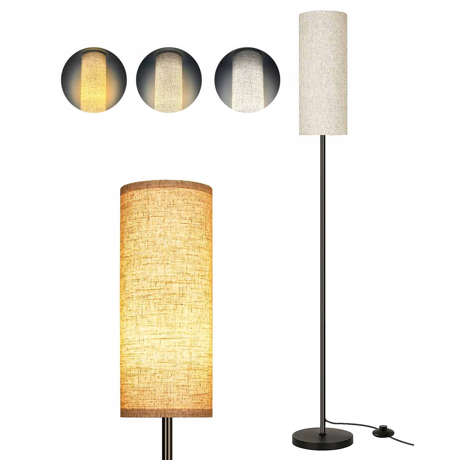 Stojací Led lampa E27 175 cm, nastavitelná, s vypínačem