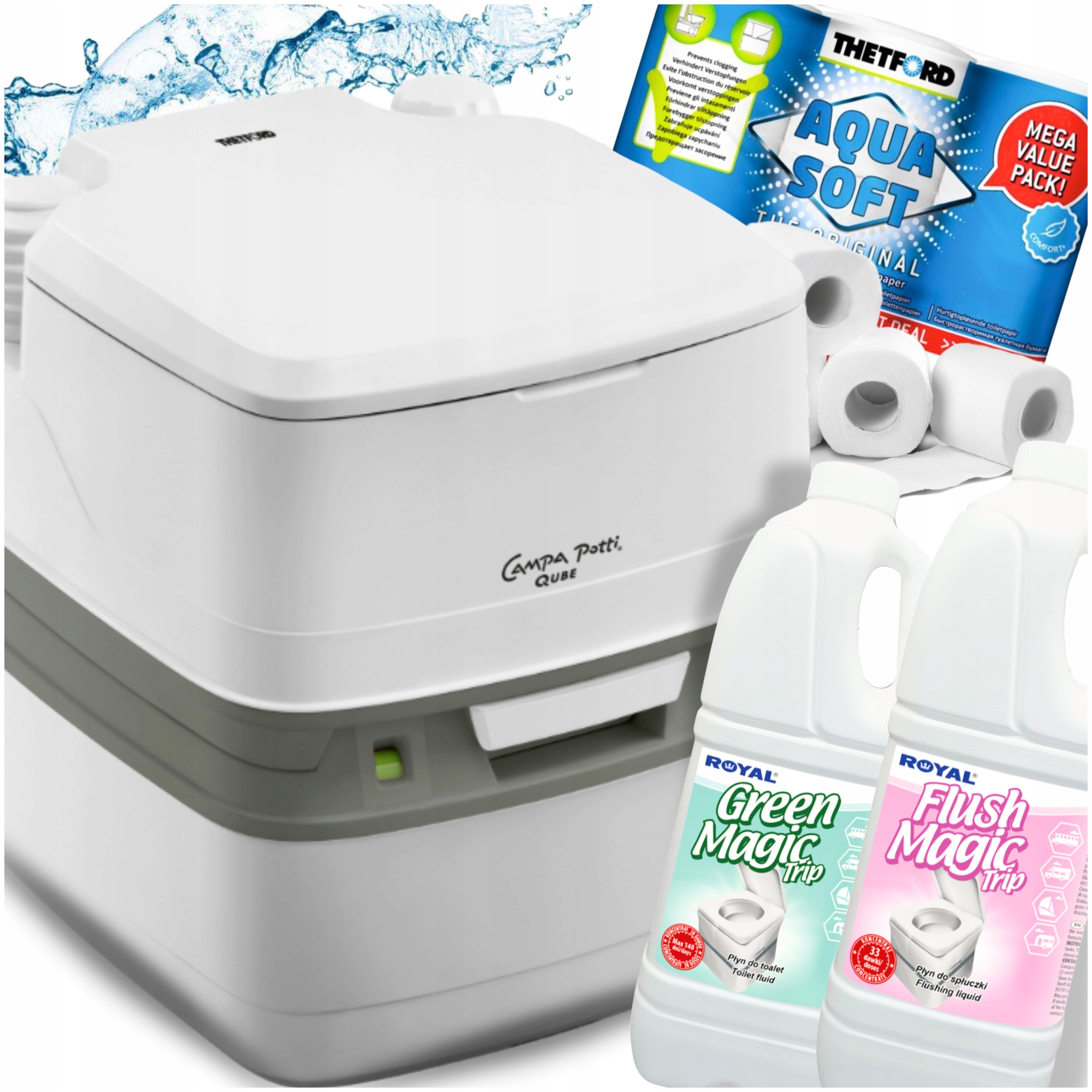 Turistická Toaleta Pro Kempování Dovolená Karavan Přívěs Tekutiny Papír