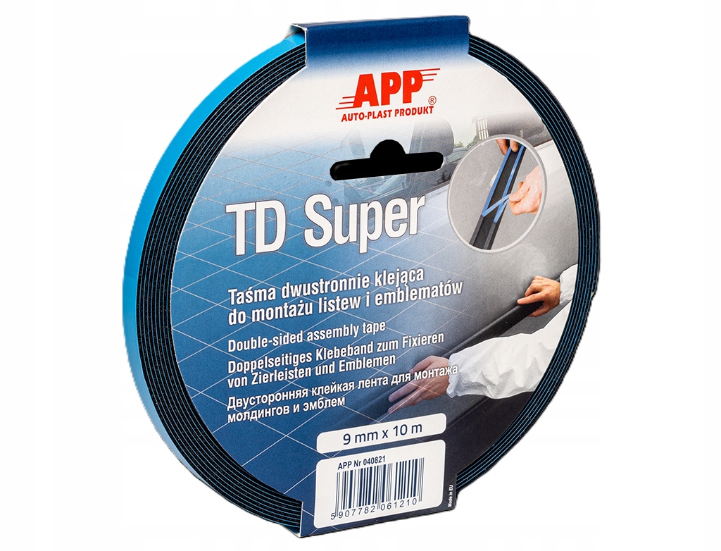 APP TD Super Taśma dwustronnie klejąca 9mm x 10m