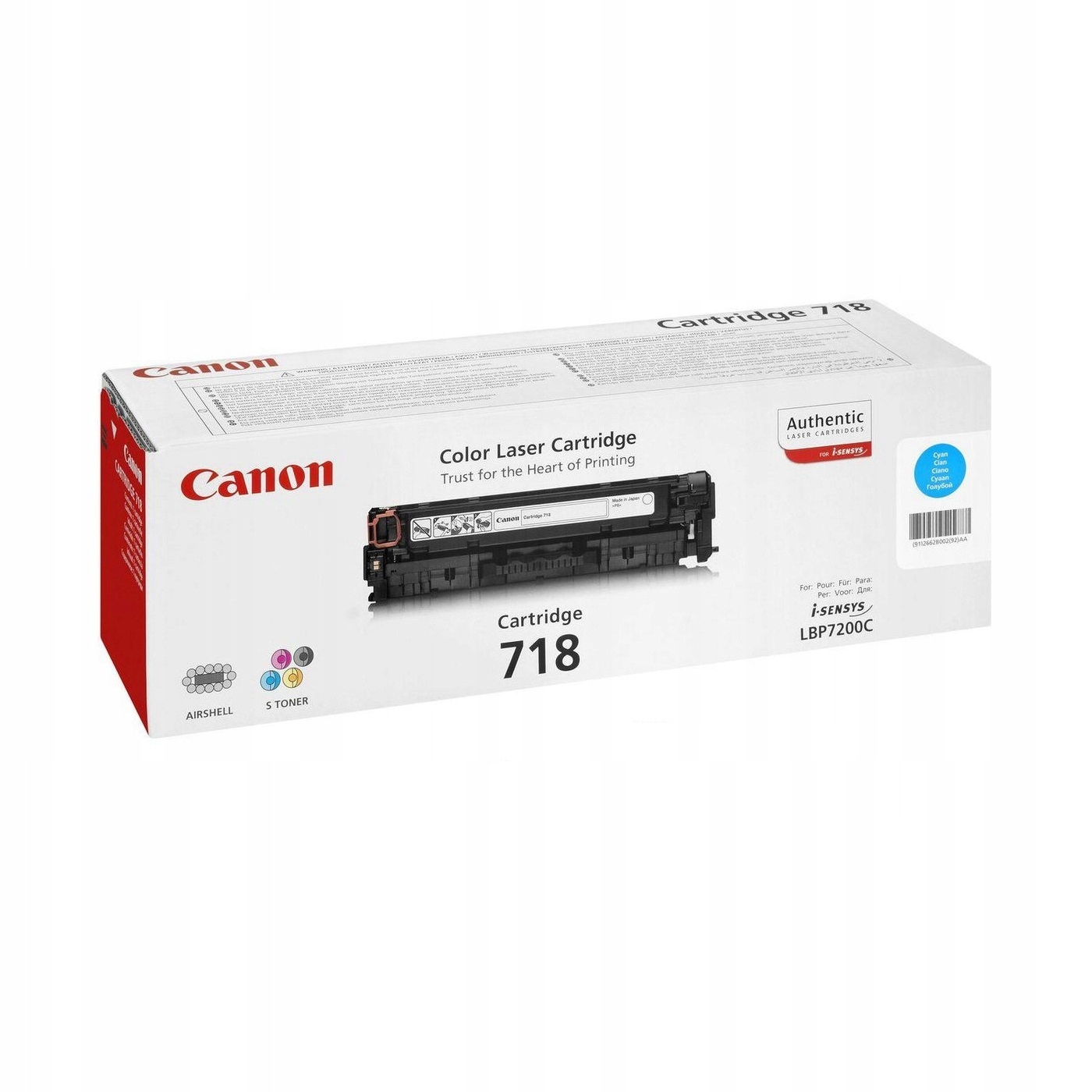 Originálny toner Canon CRG-718C 2661B002 modrý (cyan)