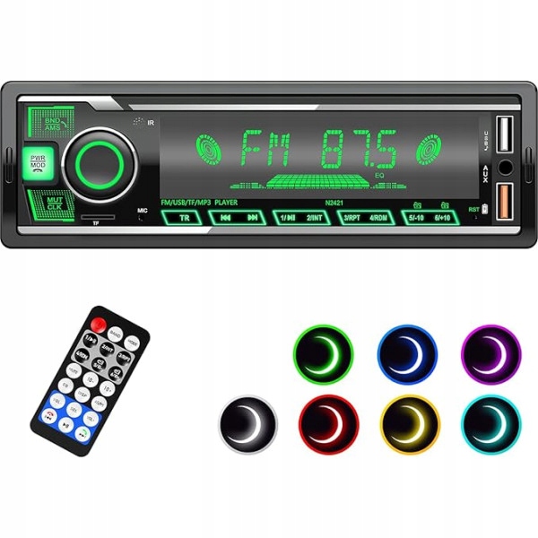 Autorádio N2421 Led 1 Din Fm/ 2USB/AUX/TF/ MP3