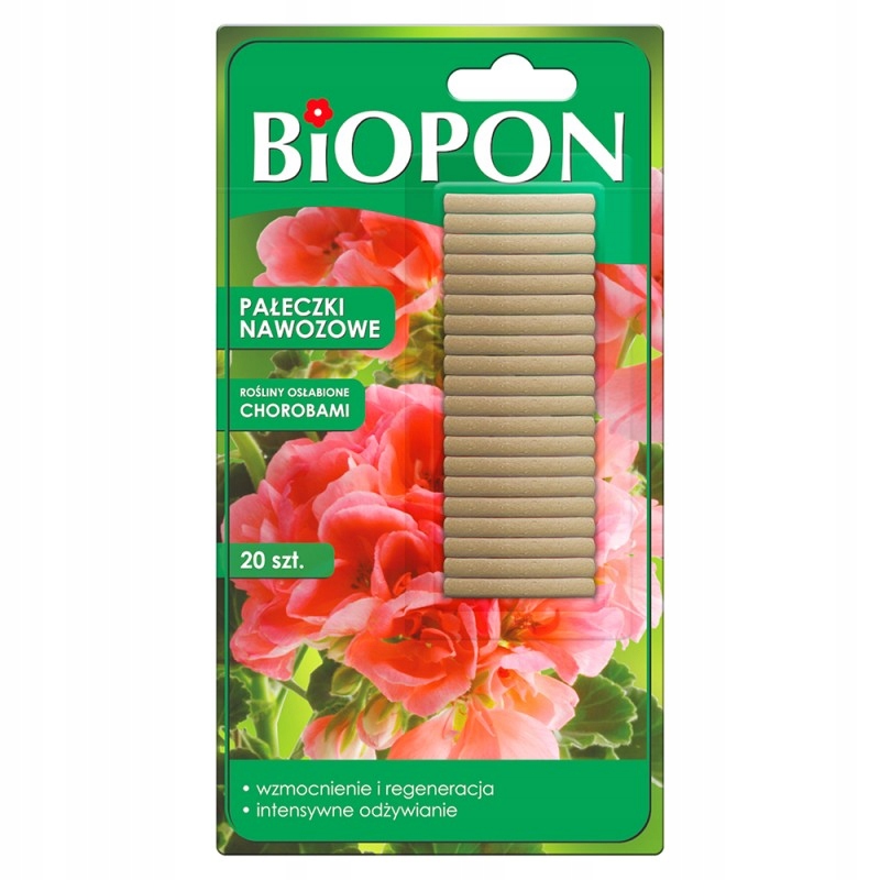 

Biopon Pałeczki nawozowe do roślin chorych x20