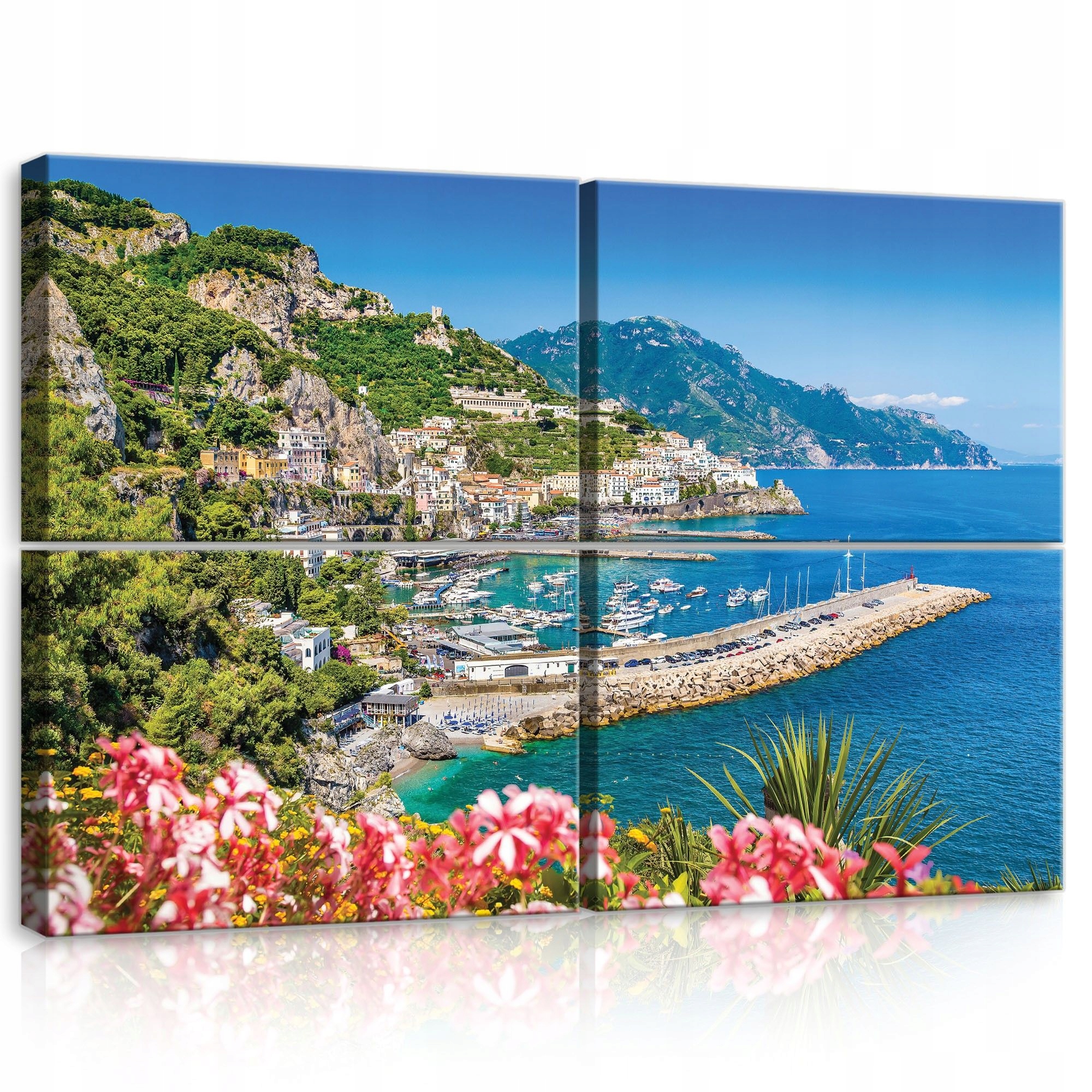 Obraz 120x80 Malebné stredomorské pobrežie, slnečné mesto