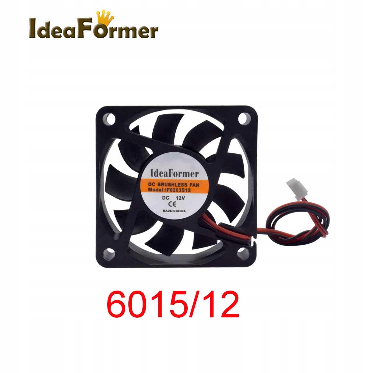 

wentylator 6015 bezszczotkowy 60x60x15mm, 12V