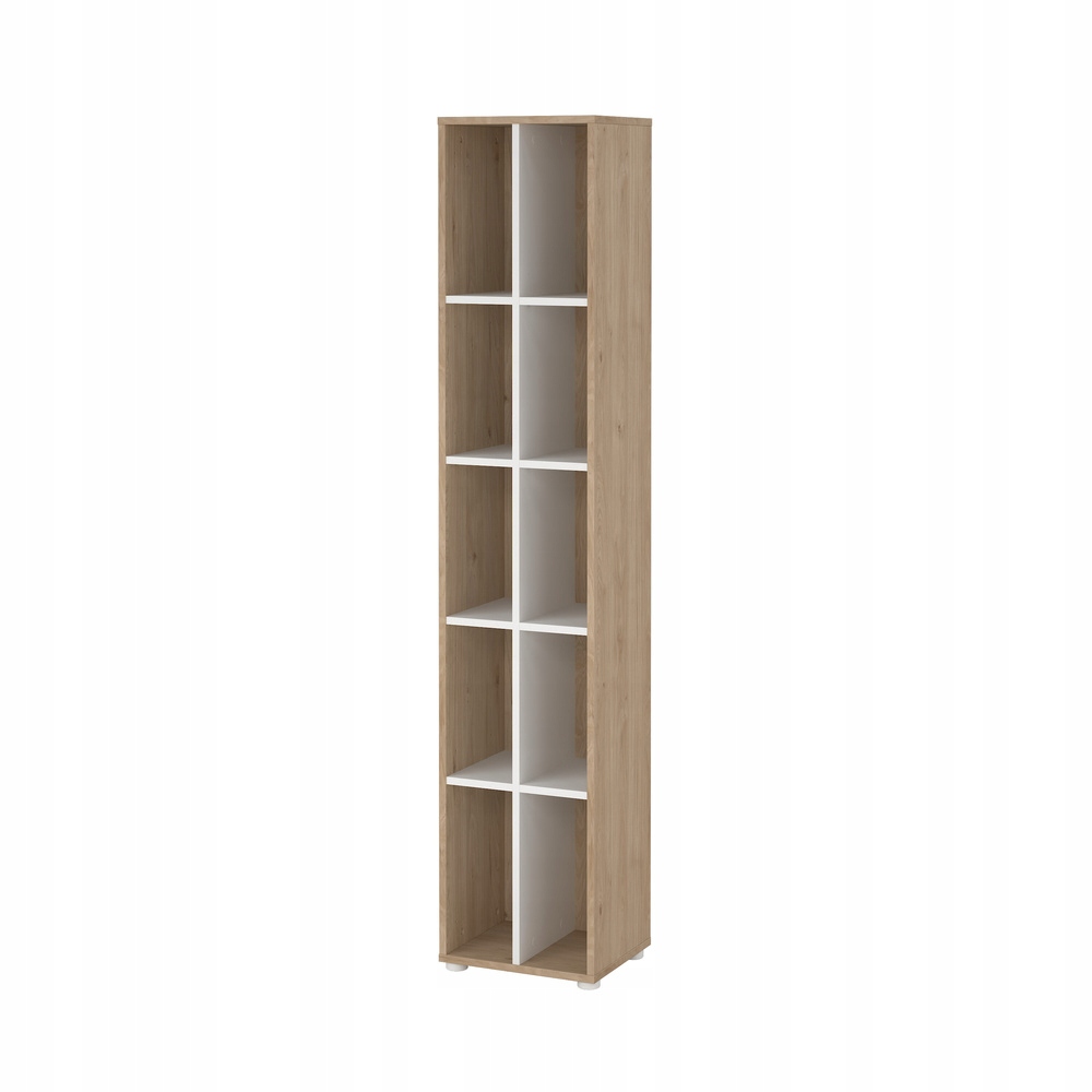 Regał biurowy wysoki jackson hickory biały mat 41 x 34 x 205 cm Sign