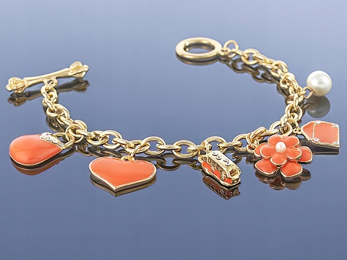 

Złota bransoletka Charms