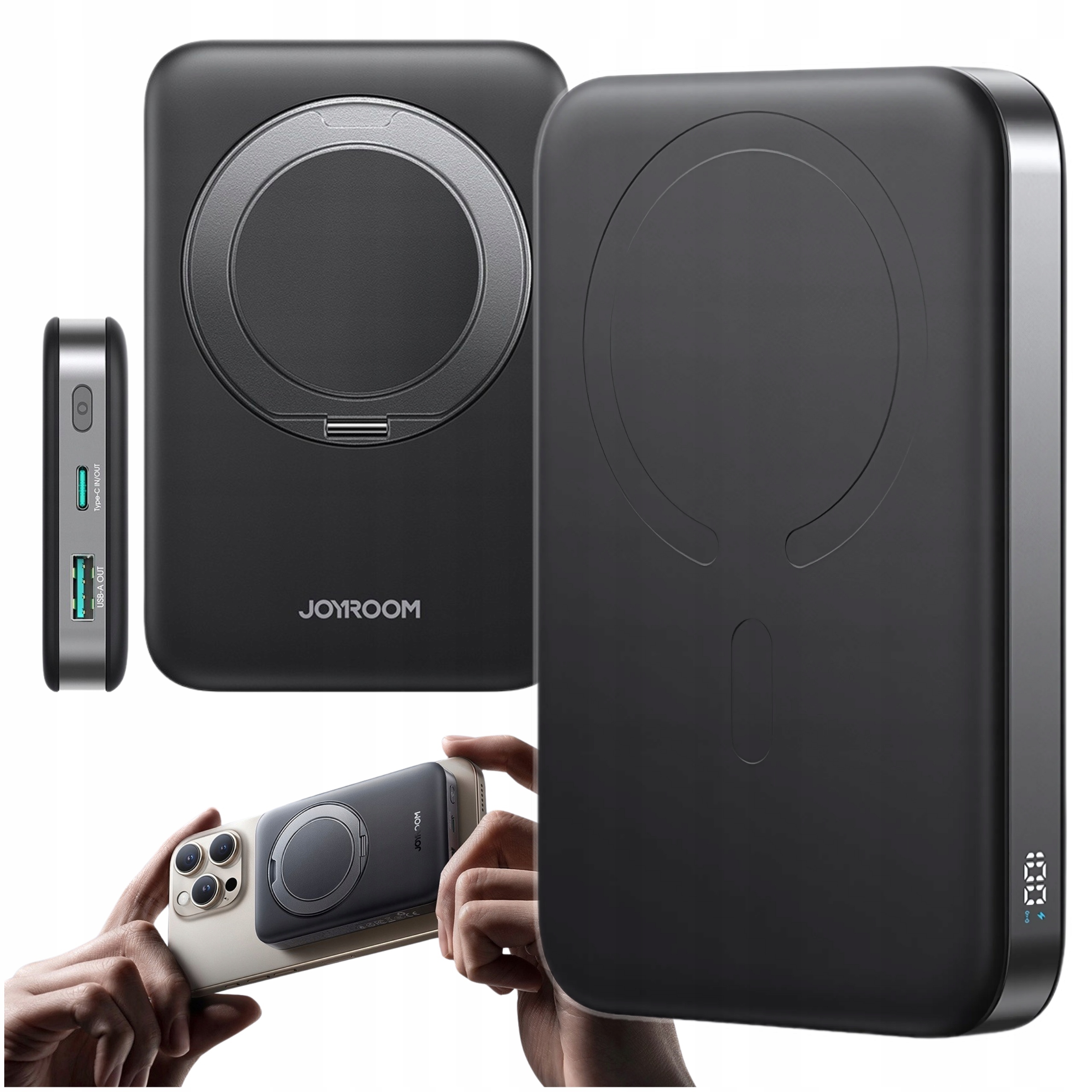 Joyroom Powerbank 10000mAh Power Bank QI2 Magsafe Indukcyjny Z Podstawką