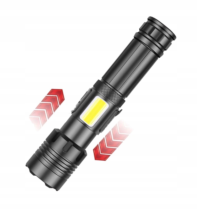 Cree XHP70 USB zoom COB светодиодный фонарик + AKU 5100MAH дополнительные функции пылезащитный кабель USB зарядка