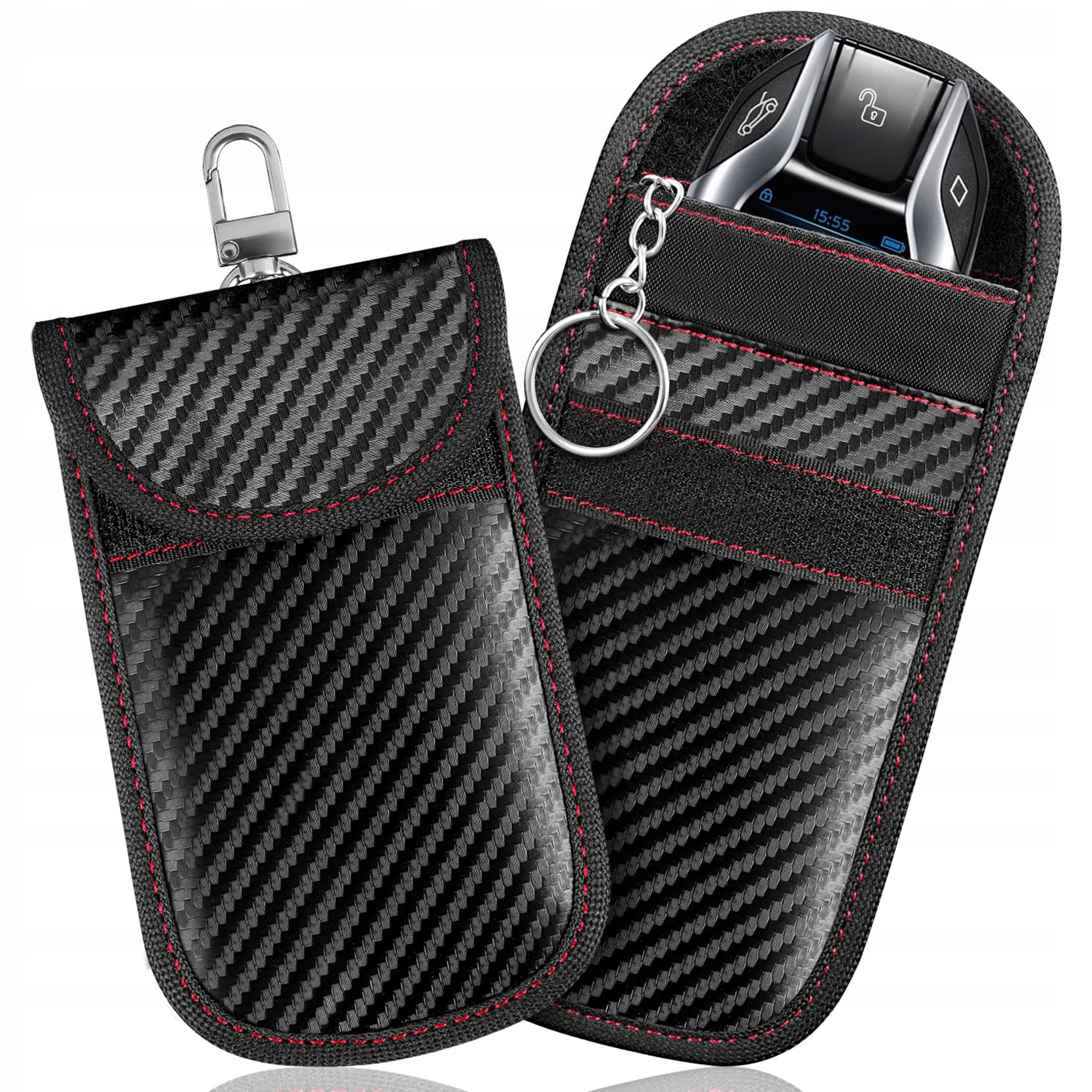 2X Pokrowiec Etui Na Kluczyki Keyless Blokada Antykradzieżowe Kluczyka Rfid